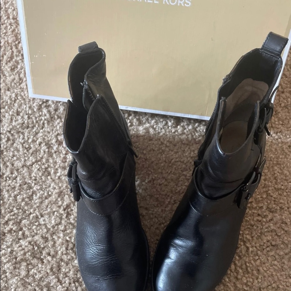 Michael Kors Gretchen Leather Ankle Boots